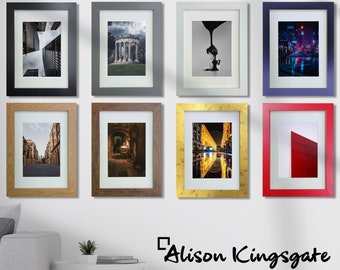 A5 A3 A1 A2 A4 Colourful Picture Frames with Mount, White Black Pink Blue Frames, Modern Style Picture Frames - Summer Sale