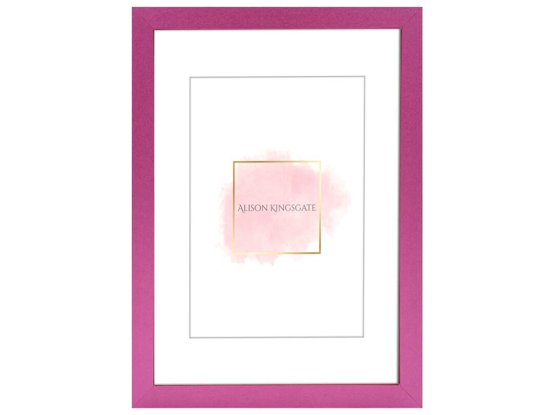 Modern Thin Picture Frames With Mount Pink Poster Frame Photo Frames