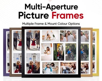 Multi Picture Frame – Family Photo Collage Frame in Modern Sleek Style | Available in Different Sizes & Colors