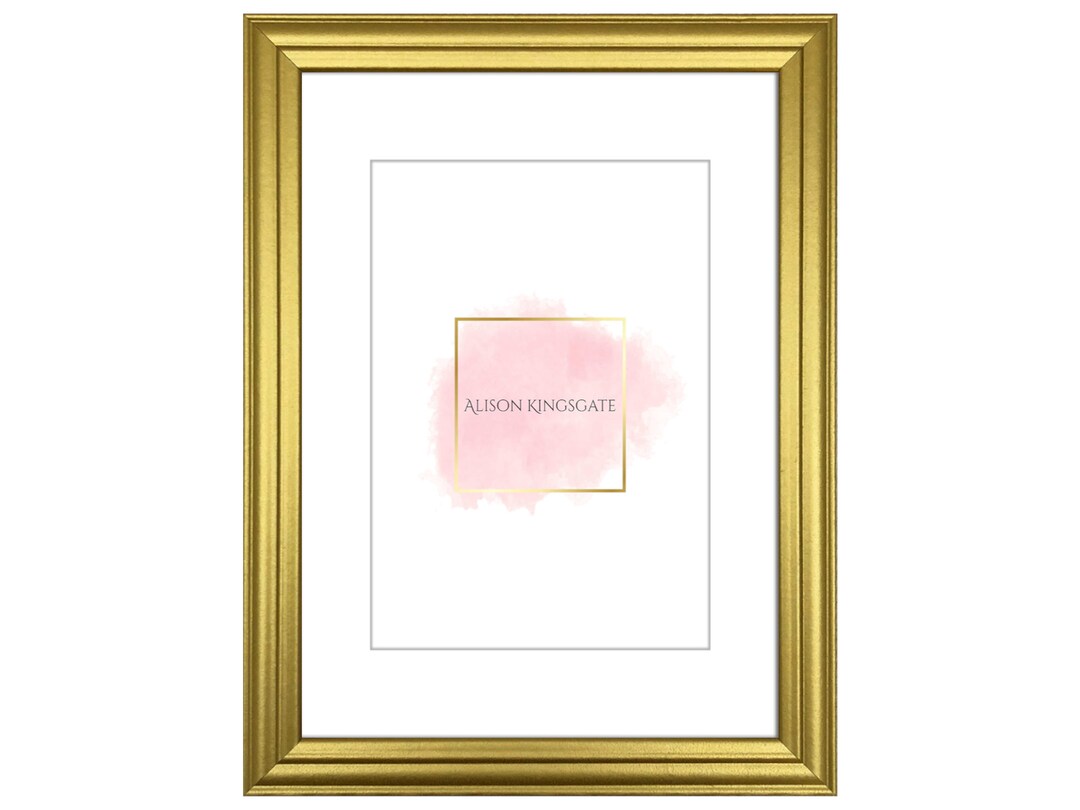 Classic Style Picture Frames With Mount / Mat Gold Poster Frame Photo Frames Instagram Wall Art
