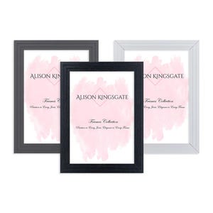 A2 White Oak Black Trendy wall art Picture Frame, Colourful Wall Art Picture Frames Gift for Family, STEP Style Photo Frames