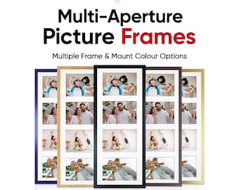 Multi Picture Frame – Family Photo Collage Frame in Modern Sleek Style | Available in Different Sizes & Colors
