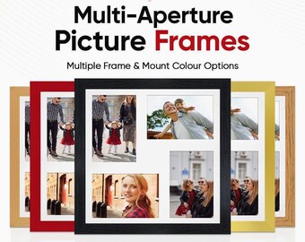 Multi Picture Frame – Family Photo Collage Frame in Modern Sleek Style | Available in Different Sizes & Colors