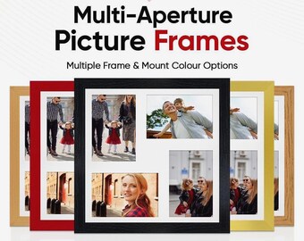 Multi Picture Frame – Family Photo Collage Frame in Modern Sleek Style | Available in Different Sizes & Colors