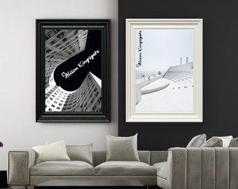 Swept Ornate BLACK Picture Frames WHITE Photo Frames A1 A2 A3 A4 A5 A6 all sizes
