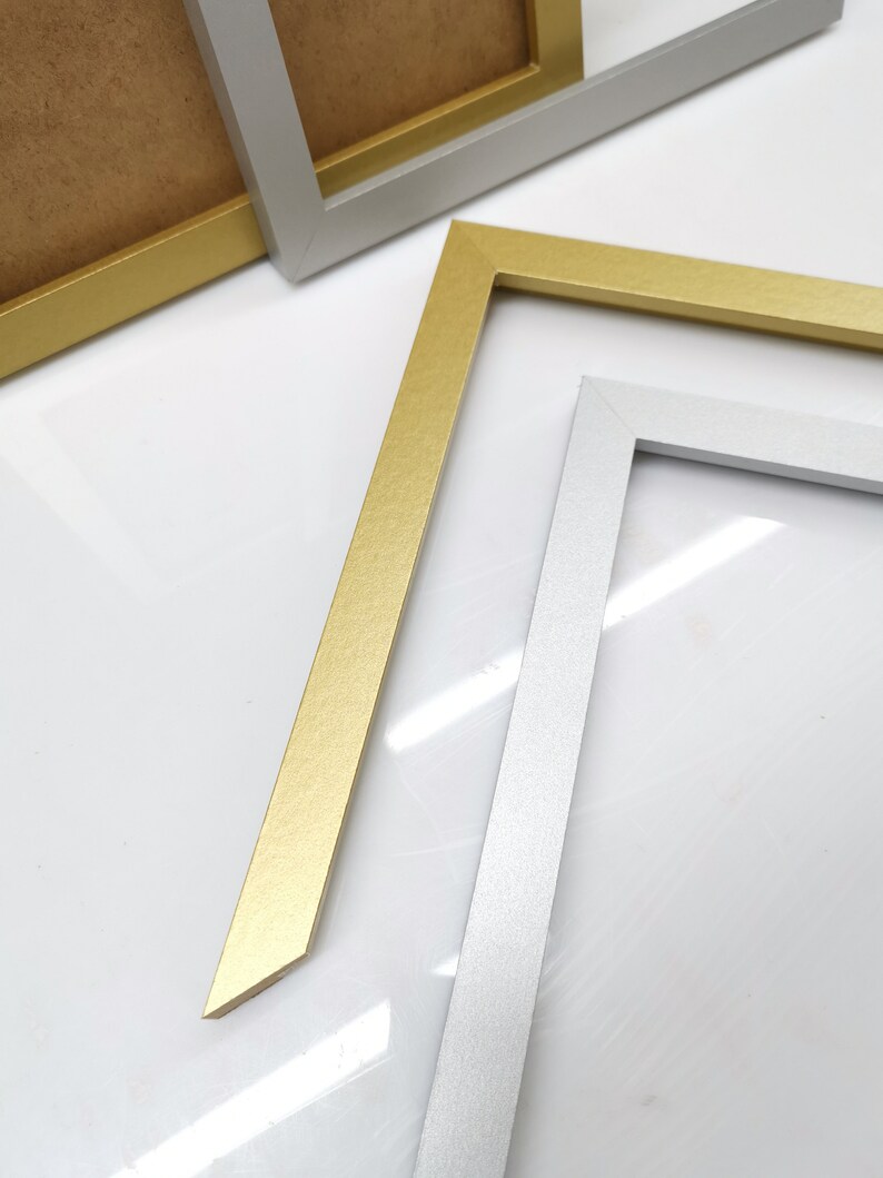 Modern Thin Style Gold and Silver Picture Frames Photo Frames Etsy UK