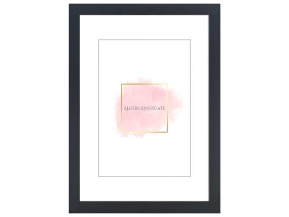 Modern Thin Picture Frames With Mount Black Poster Frame Photo - Etsy