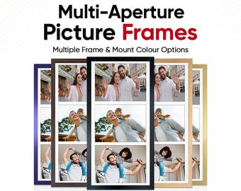Multi Picture Frame – Family Photo Collage Frame in Modern Sleek Style | Available in Different Sizes & Colors