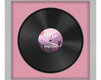 16x16 Vinyl Record Frame | 16" LP Album Display |Record Wall Frame | Vinyl Album Cover Holder in Modern Modern Sleek Style