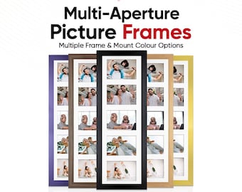 Multi Picture Frame – Family Photo Collage Frame in Modern Sleek Style | Available in Different Sizes & Colors
