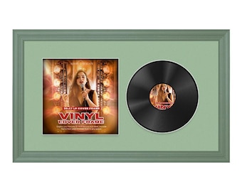 30X17 Vinyl Record Frame | LP Album Display |Record Wall Frame | Vinyl Album Cover Holder in Classic Style