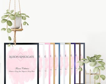 A2 White Oak Black Colourful Wall Art Picture Frame, Gallery Wall Set Picture Frames Gift for Family, Modern Sleek Style Photo Frames