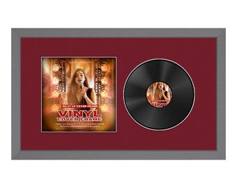 30X17 Vinyl Record Frame | LP Album Display |Record Wall Frame | Vinyl Album Cover Holder in Modern Style