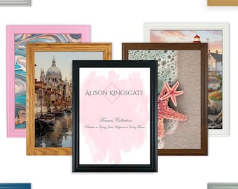 A2 Oak Black White Colourful Wall Art Picture Frame, Trendy wall art Picture Frames Gift for Family, Classic Style Photo Frames