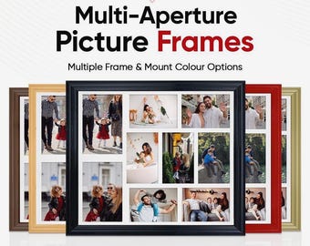 Multi Picture Frame – Family Photo Collage Frame in Classic Style | Available in Different Sizes & Colors