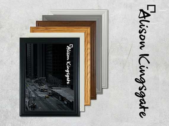 A1 A2 A3 A5 Picture Frame, A4 Picture Frame Gift for Family, Classic Style Square Black White Oak Dark Light Gray Walnut Photo Frame