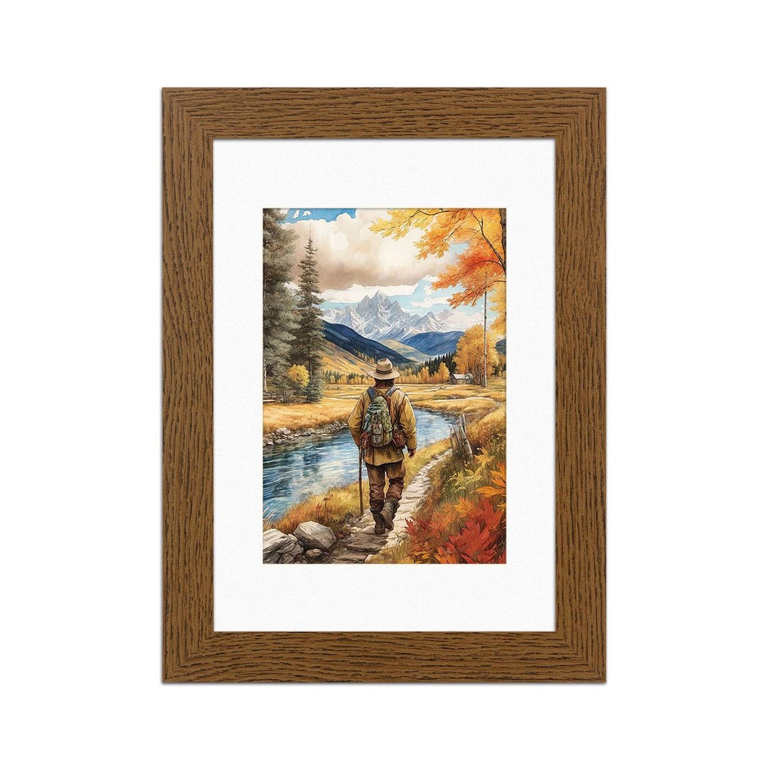 A2 A3 A4 A6 Photo Frame With Mount | Dark Oak Colourful Funky Frame ...