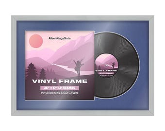 25X17 Vinyl Record Frame | LP Album Display |Record Wall Frame | Vinyl Album Cover Holder in Modern Classic Style