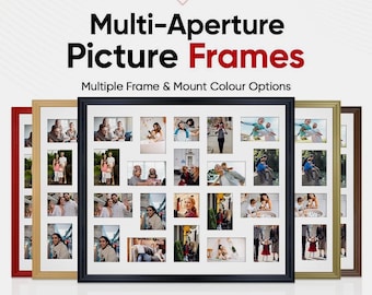 Multi Picture Frame – Family Photo Collage Frame in Classic Style | Available in Different Sizes & Colors