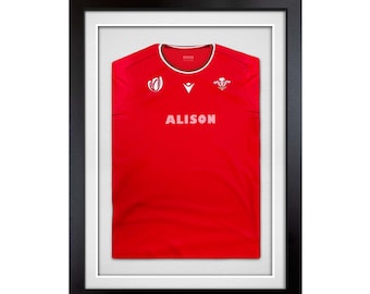 DIY Football Shirt Frame 70x50cm, 3D Deep Box Matte Black Jersey Display Frame with Mount, Sports Shirt Framing Kit with Perspex
