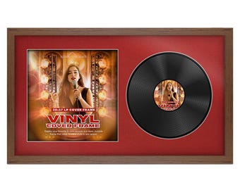 30X17 Vinyl Record Frame | LP Album Display |Record Wall Frame | Vinyl Album Cover Holder in Modern Style