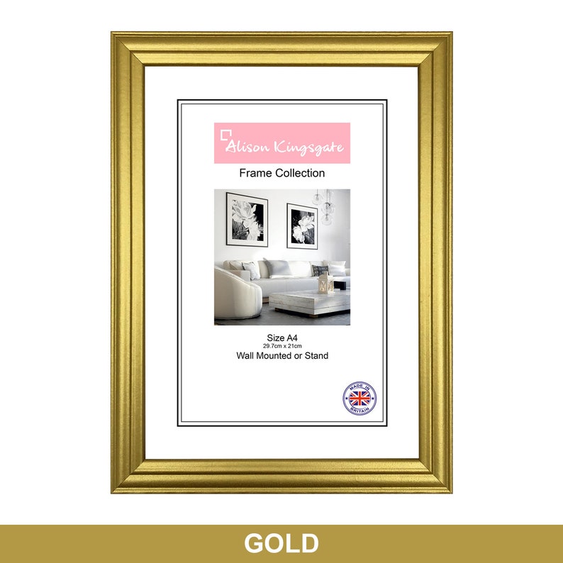 Classic Gold Silver Picture Frames Sleek Home Photo Frames Etsy