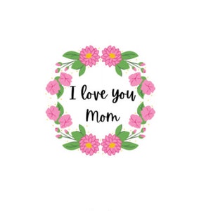 Te amo mamá brillante círculo pegatina, te amo papá brillante círculo pegatina