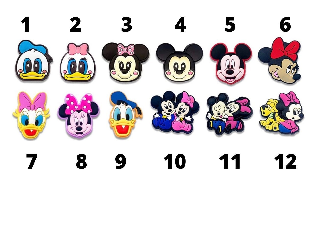 10 SHOE CHARMS for Croc Disney World Characters Mickey Ears Pooh Donald  Goofy $8.99 - PicClick