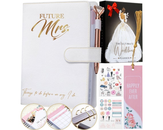  Your Perfect Day Wedding Planner for Bride - Planning Book and  Organizer, Bridal Binder with Countdown Calendar : Office Products