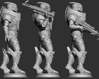 Model 5: CUT/Keyed & UNCUT versions STL printable file (3 poses)