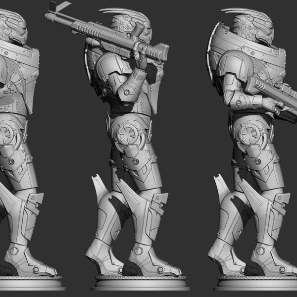 Model 5: CUT/Keyed & UNCUT versions STL printable file (3 poses)