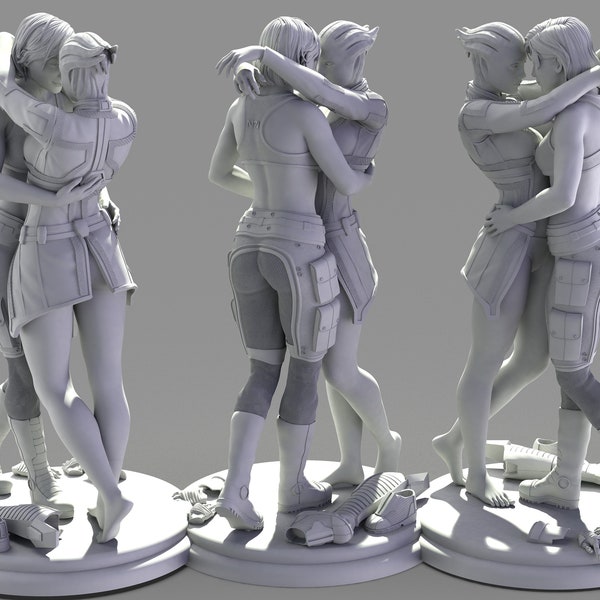 Model 6 - Embrace Eternity - STL print ready files - VER2 CUT and KEYED