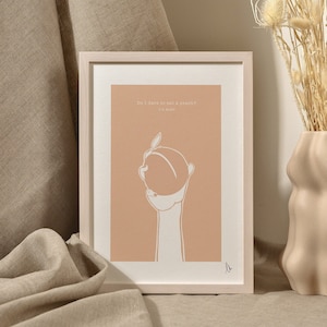 Oserei mangiare una pesca? T. S. Eliot, regalo per gli amanti della poesia, stampa artistica con citazione di poesia, poster di una canzone d'amore, formato A4, A3