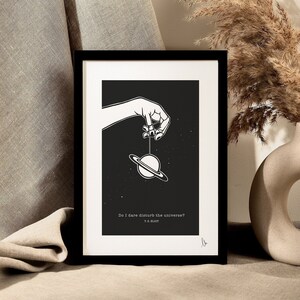 Oserei disturbare l'universo? T. S. Eliot, stampa con citazione poetica, stampa da parete con tema letterario, regalo per gli amanti della poesia, poster di una canzone d'amore, formato A4, A3