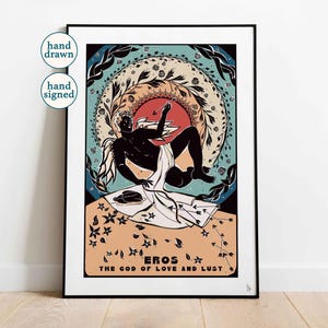 Art nouveau-afdruk Eros: woondecoratie Griekse mythologie (A4, A3, A2)
