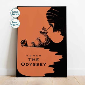 The Odyssey Print: Graphic Greek Mythology Wall Art (A4, A3, A2) image 1
