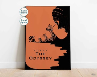 Lámina de La Odisea: Arte mural gráfico de mitología griega (A4, A3, A2)