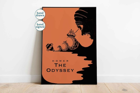 The Odyssey Print: Graphic Greek Mythology Wall Art (A4, A3, A2)