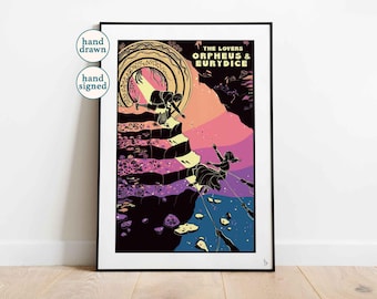 Orpheus and Eurydice Print: Greek Mythology Wall Art (A4, A3, A2)