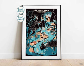 Thanatos, The God of Death: Greek Mythology Gods and Goddess Wall Art Print (A4, A3, A2)