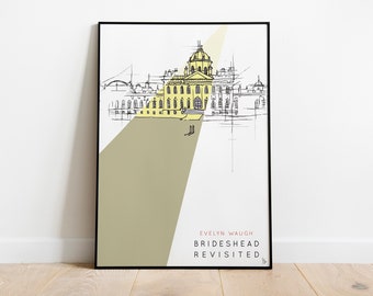 Brideshead Revisited Print: Evelyn Waugh Literary Wall Art (A4, A3)