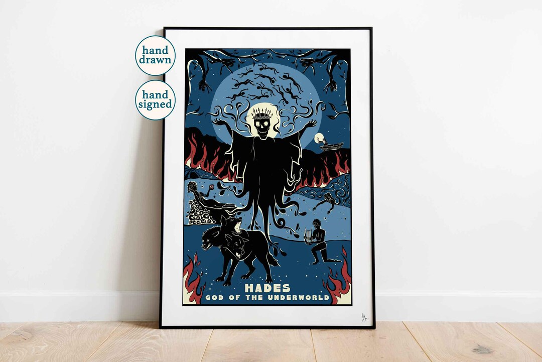 Hade S Hades God of the Underworld Print: Greek Mythology Wall Art (A4, A3, A2 ...
