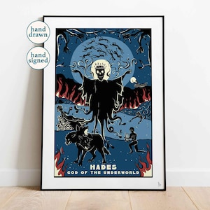 Hades God of the Underworld Print: Greek Mythology Wall Art (A4, A3, A2) image 1