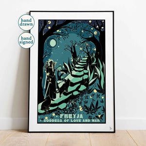 Sköll Wolf Print: Norse Mythology, Sun Devourer Art (A4, A3, A2