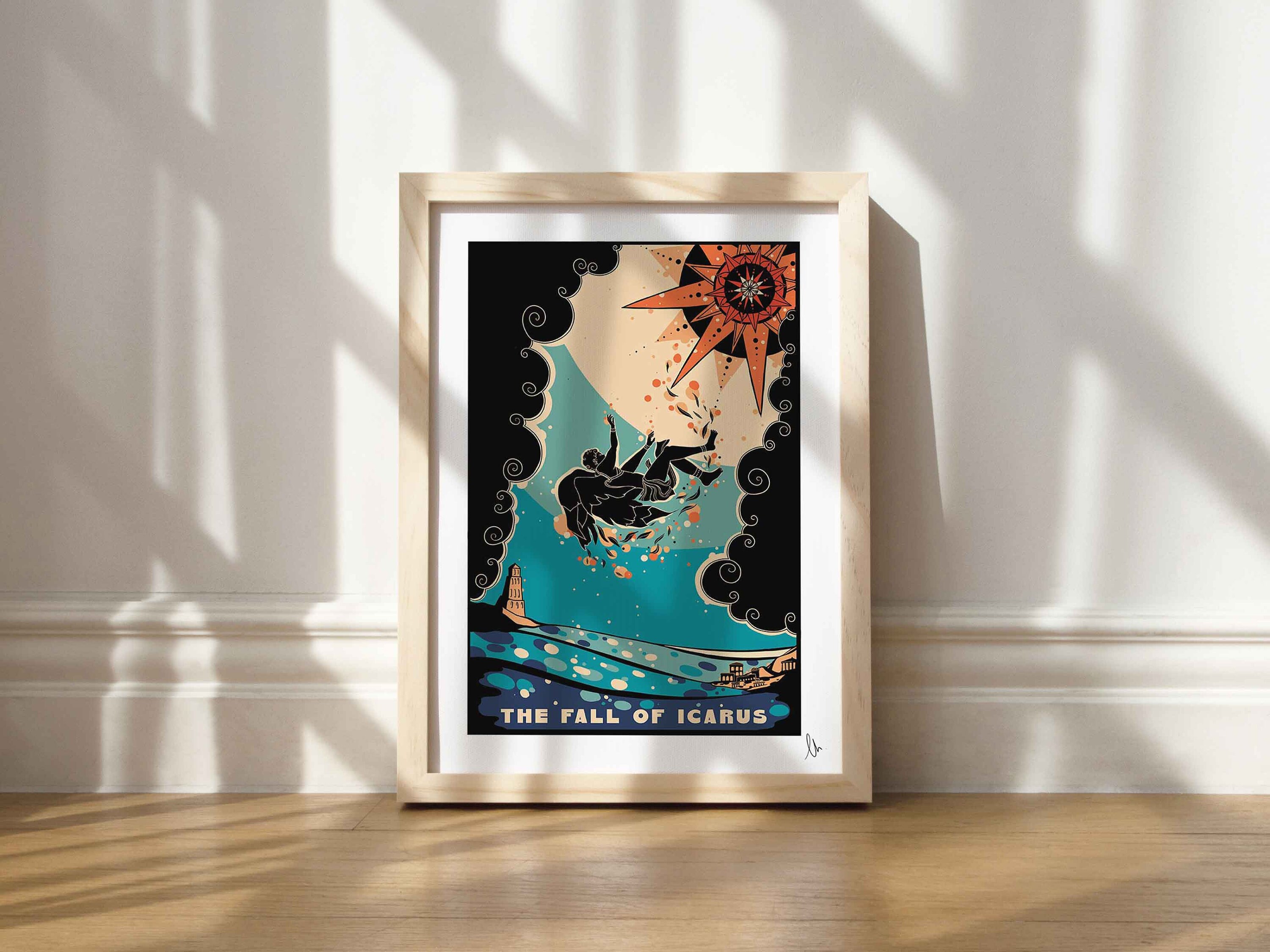 Fall Of Icarus, Greek Mythology Sticker by Science Source - Fine Art America