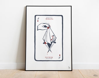 Othello Shakespeare Print: Ace of Diamonds Playing Card Poster (A4, A3)
