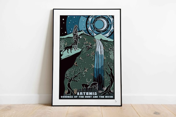 Artemis Goddess Of The Hunt And The Moon Greek Mythology Etsy