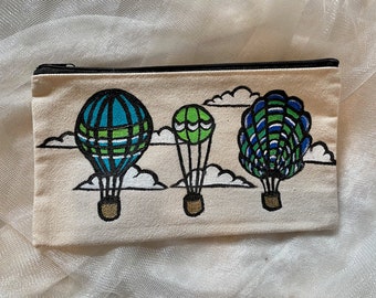 Bolsa de lona pintada à mão