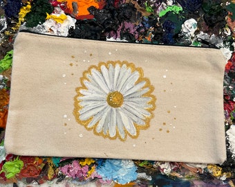 Bolsa de lona pintada à mão