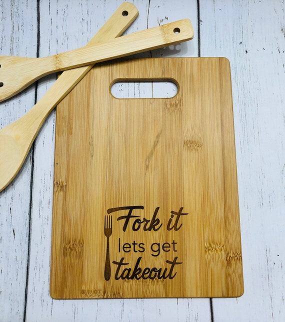 Funny cutting boards chopping boards fork it hello is it Etsy